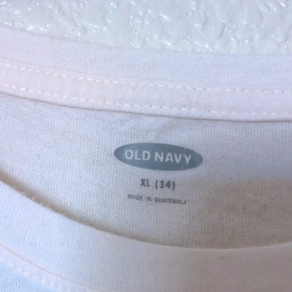 Old Navy White Tee with Eiffel Tower and Pink Blossoms - Picture 5 of 9